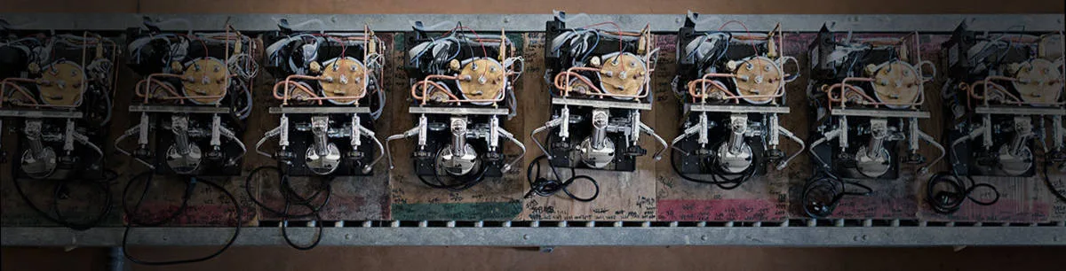 Espresso machine internals being serviced