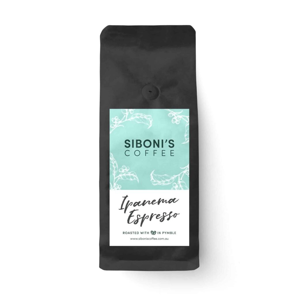 Ipanema Espresso RFA coffee beans, Rainforest Alliance certified — Siboni's Coffee