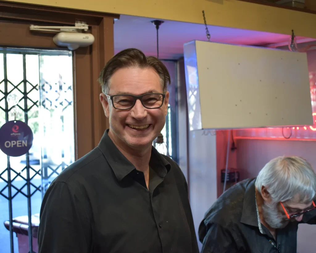 Andrew Brown at Siboni's Coffee, Pymble