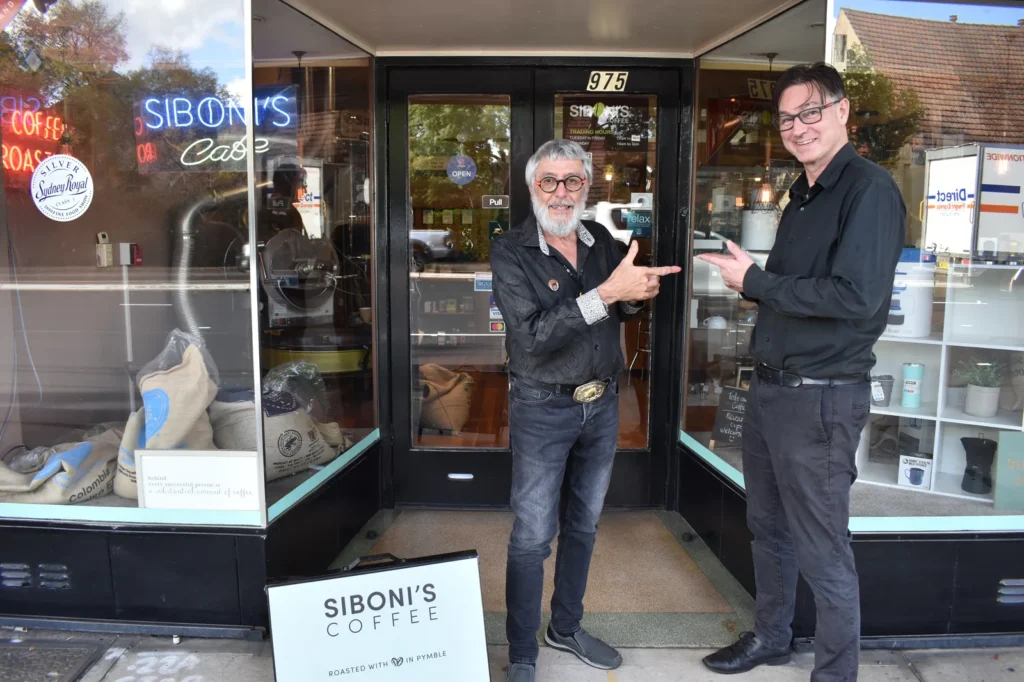 The entrance at Siboni's Coffee, 975 Pacific Highway, Pymble