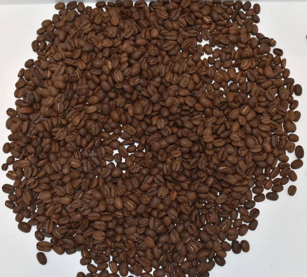 PNG Organic single origin, roasted beans close-up — Siboni's Coffee, Pymble
